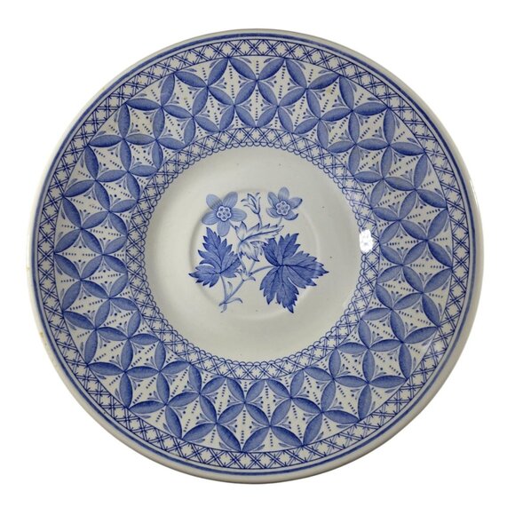 Spode Blue Room Collection Geranium saucer Blue White Floral Ceramic - Picture 1 of 7